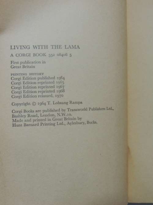 Living With The Lama - Lobsang Rampa