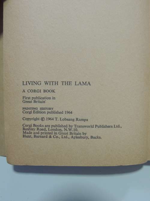 Living With The Lama- Lobsang Rampa