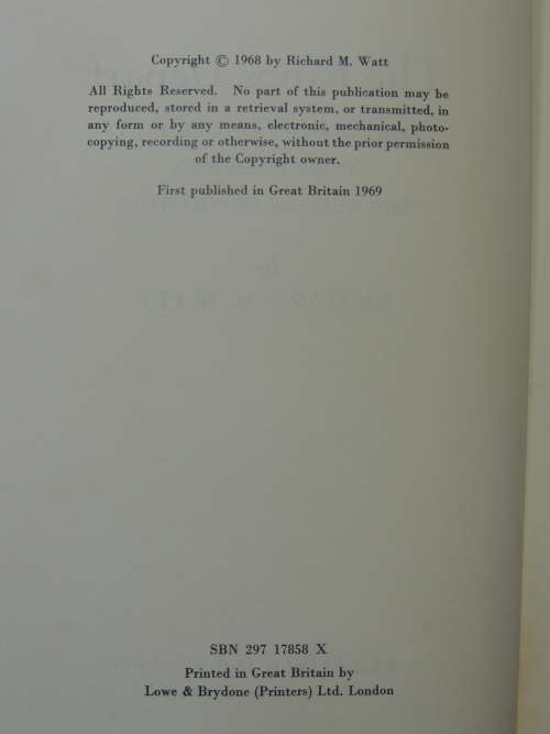 The King`s Depart - The Tragedy Of Germany: Versailles And The German Revolution - Richard M. Wat