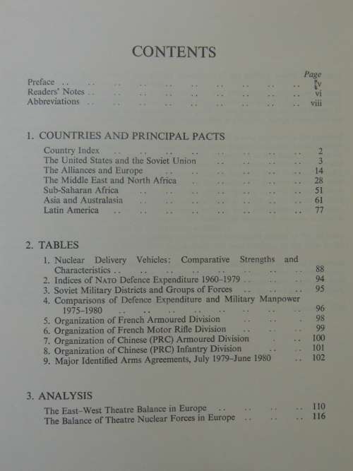 The Military Balance 1980 - 81