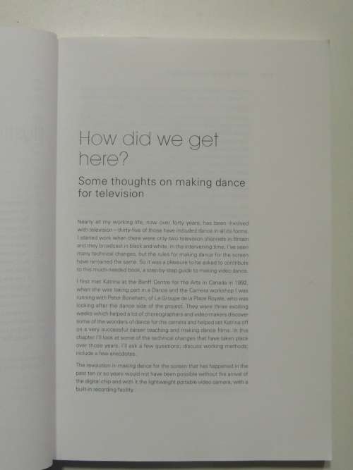 Making Video Dance - A  Step by Step Guide Creating Dance for the Screen - Katrina McPherson