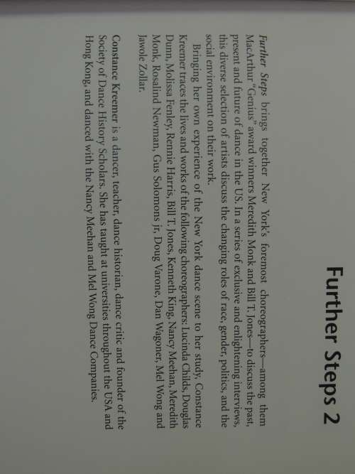 Further Steps 2 - 14 Choreographers on What`s the Rage in Modern Dance - Contance Kreemer BOOK