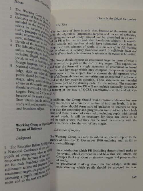 Dance as Education - Towards a National Dance Culture - Peter Brinson BOOK