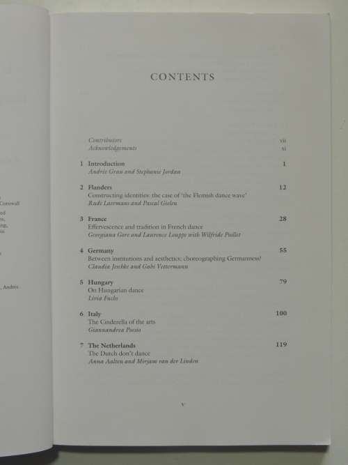 Europe Dancing, Perspectives onTheatre Dance& Cultural Identity - Ed. Andree Grau, Steph Jordan BOOK