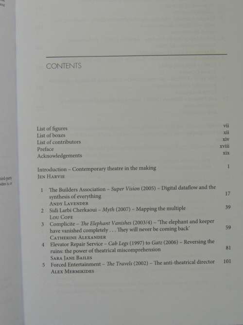 Making Contemporary Theatre - International Rehearsal Process - Ed. Jen Harvie, Andy Lavender