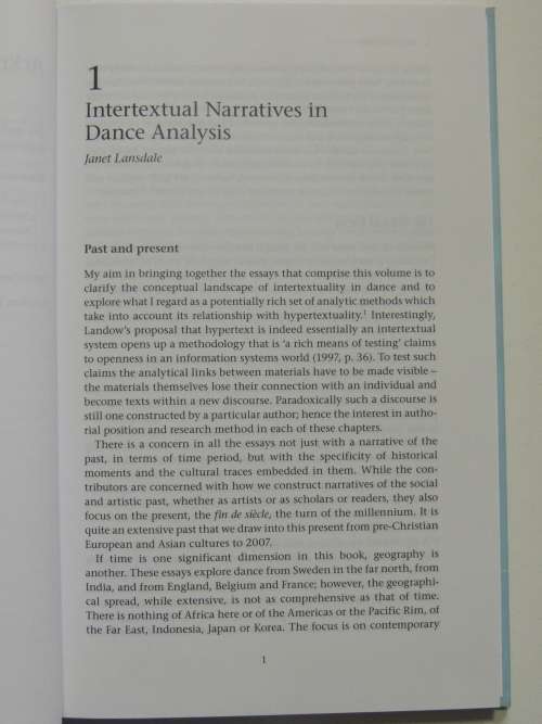 Decentring Dancing texts - The Challenge of Interpreting Dances - Ed.  Janet Lansdale