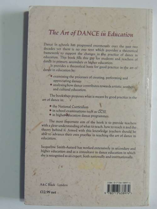 The Art Dance in Education - Jacqueline M Smith-Autard