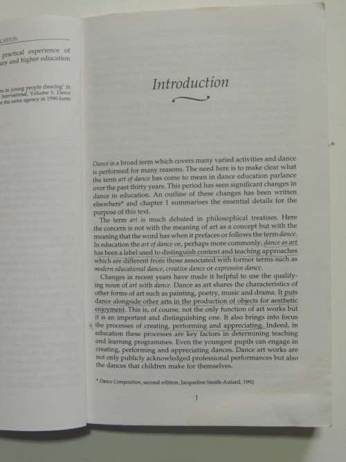 The Art Dance in Education - Jacqueline M Smith-Autard