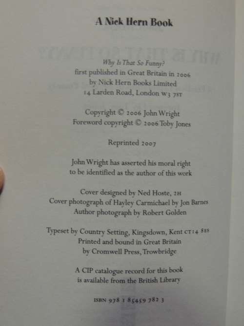 Why is that so Funny? - A Practical Exploration of Physical Comedy - John Wright