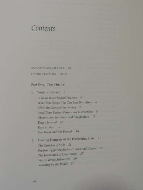 The Six Questions - Acting Technique for Dance Performance  - David Nagrin DRAMA BOOK