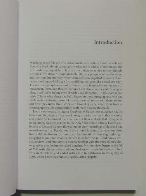 Speaking of Dance, 12 Contemporary Choreographers on Their Craft - Joyce Morgenroth