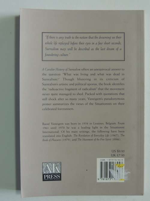 A Cavalier History of Surrealism - Raoul Vaneigem `J-F Dupuis`, Translated by Donald Nicholson-Smith