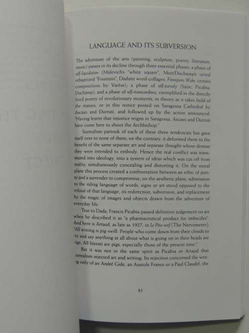 A Cavalier History of Surrealism - Raoul Vaneigem `J-F Dupuis`, Translated by Donald Nicholson-Smith