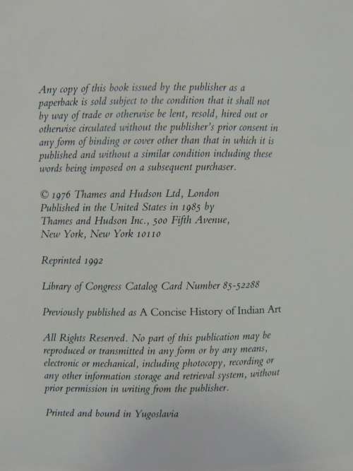 Indian Art - A Concise History  - Roy C Craven