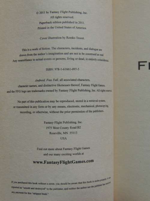 Free Fall - An Android Novel - William H Keith