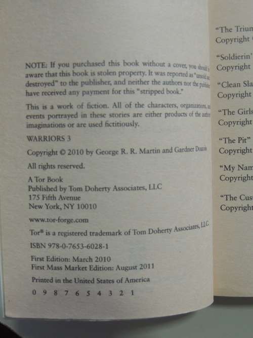 Warriors 3 - All-new tales of war & warriors-  in worlds of old, worlds to come, worlds that never w