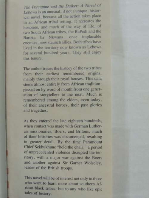 The Porcupine and the Duiker - A Novel of Lebowa- Mapulana Fuller