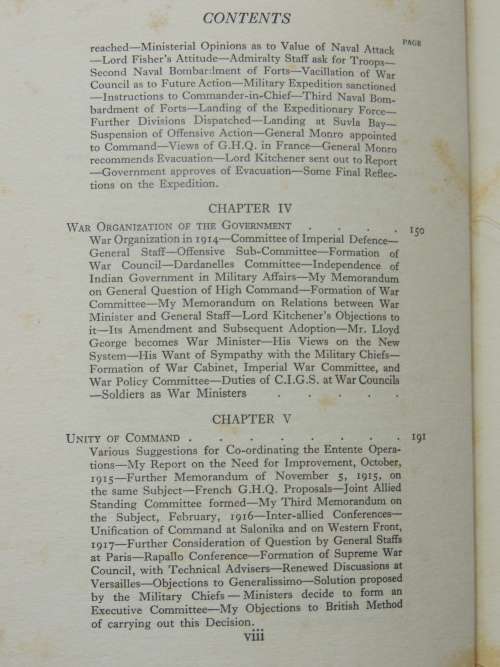 Soldiers and Statesmen 1914 - 1918 - Two Volumes - Field Marshall Sir William Robertson, Bart