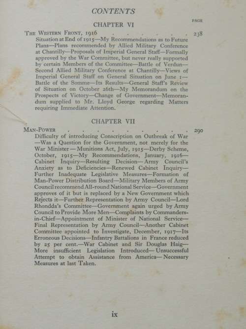 Soldiers and Statesmen 1914 - 1918 - Two Volumes - Field Marshall Sir William Robertson, Bart