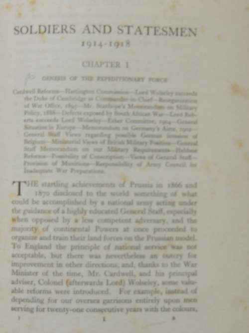 Soldiers and Statesmen 1914 - 1918 - Two Volumes - Field Marshall Sir William Robertson, Bart