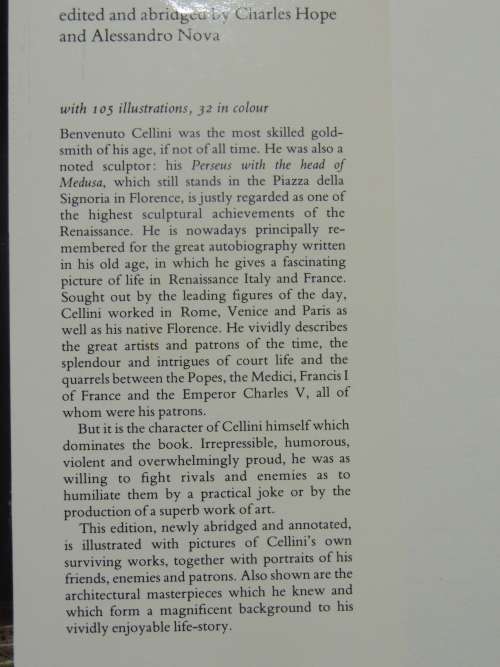 The Autobiography of Benvenuto Cellini - Charles Hope    ART