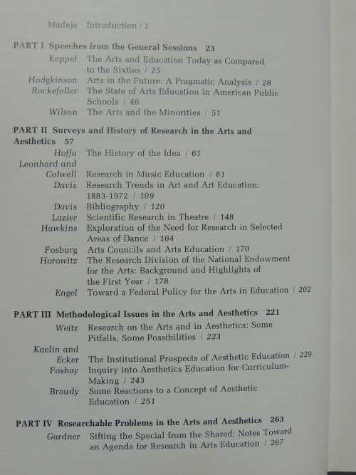 Arts & Aesthetics:An Agenda for Future, Arts,Cognition,Basic Skills, The Teaching Process- G Knieter