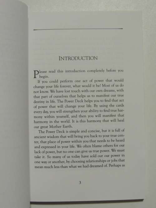 The Power Deck - The Cards Of Wisdom - Lynn V. Andrews  -  Book Only
