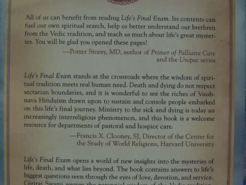 Life`s Final Exam - Death And Dying From The Vedic Perspective - Giriraj Swami