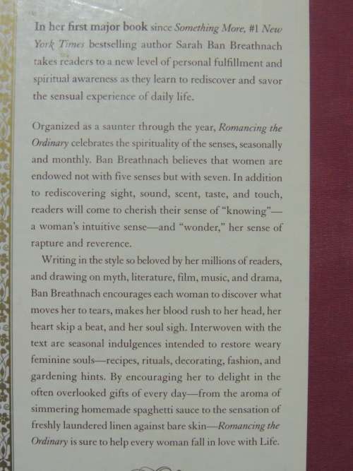 Romancing The Ordinary - A Year Of Simple Splendor - Sarah Ban Breathnach