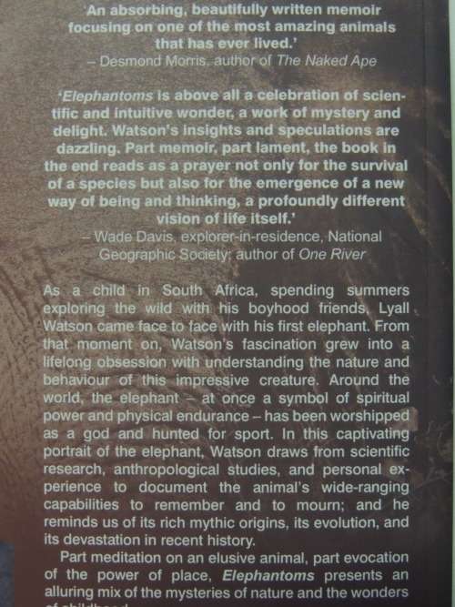Elephantoms - Tracking The Elephant -  Lyall Watson  (Signed)