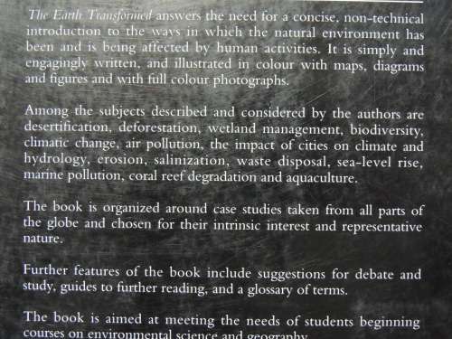 The Earth Transformed - An Introduction To Human Impact On The EnviromentAndrew Goudie, Heather Vi