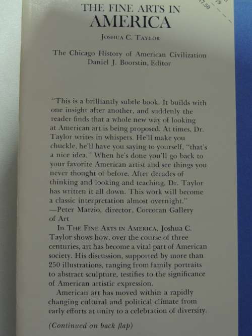 The Fine Arts In America - Joshua C. Taylor