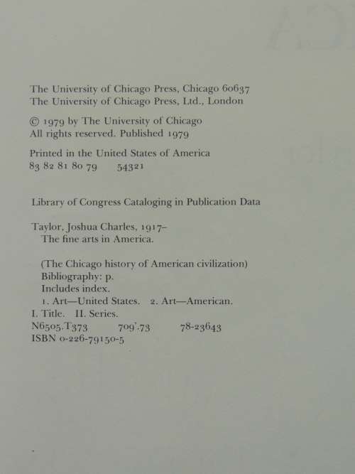 The Fine Arts In America - Joshua C. Taylor
