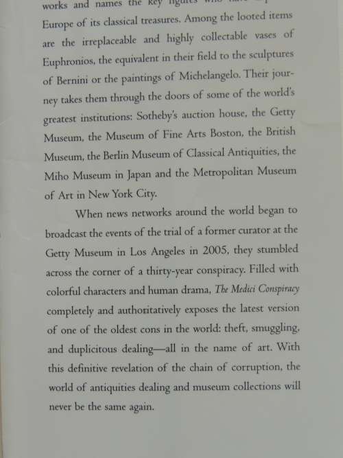 The Medidci Conspiracy - The Illicit Journey of Looted Antiquities - Peter Watson, Cecilia Todescini