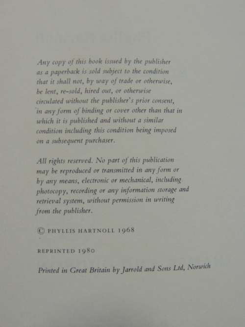 A Concise History of The Theatre- Phyllis Hartnol