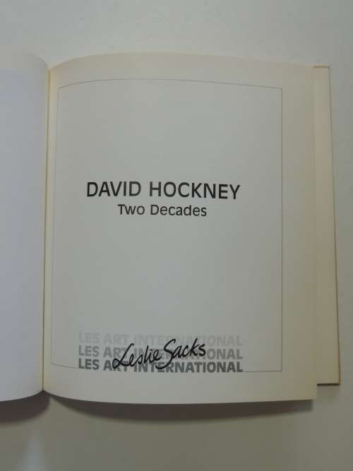 David Hockney - Two Decades - Leslie Sacks