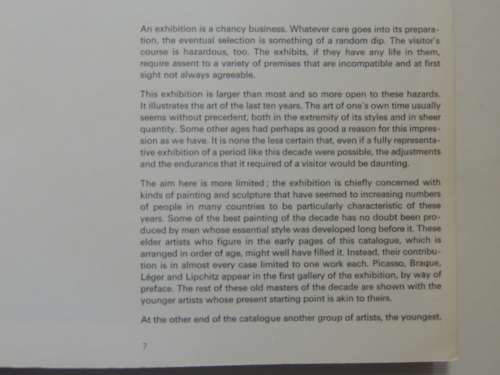 Painting & sculpture of a decade 54-64 -The Calouste Gulbenkian Foundation 1964