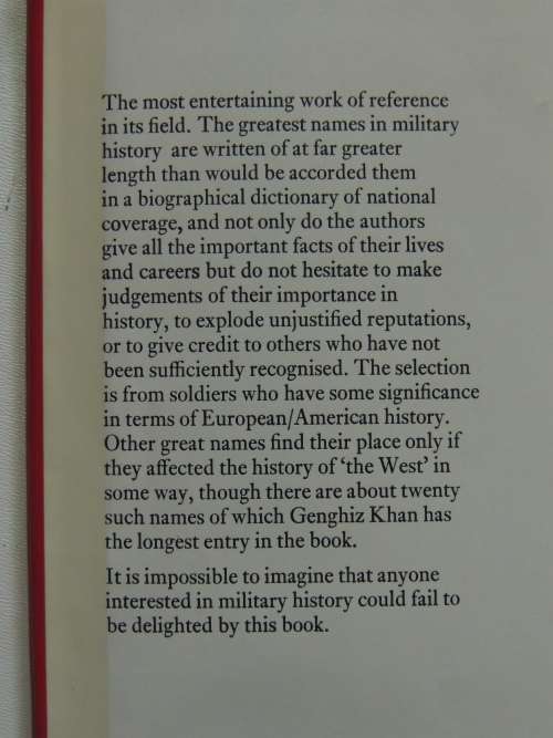 A Concise Dictionary Of Military Biography - Martin Windrow & Francis K. Mason