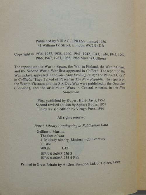 The Face Of War - Martha Gelhorn