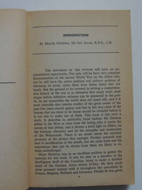 Defeat In The West - Milton Shulman