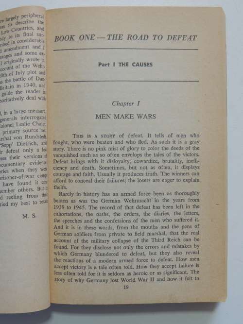 Defeat In The West - Milton Shulman
