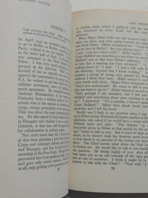 Between Hitler And Mussolini - Memoirs Of Ernst Rudiger - Ernst Rudiger Prince Starhember