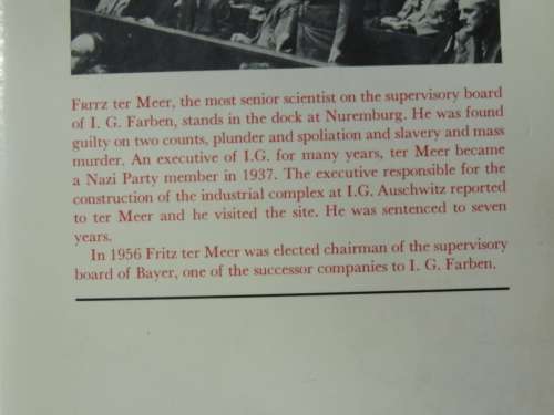 The Crime & Punishment Of IG Farben, Birth, Growth &Corruption Of Giant Corporation - Joseph Borkin