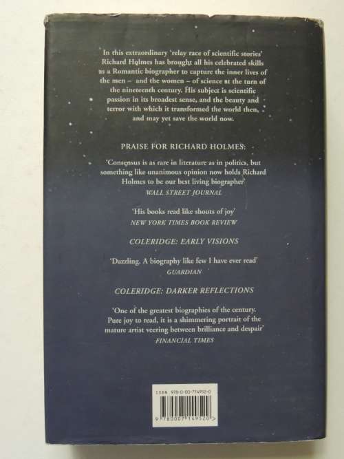 The Age of Wonder, How theRomantic Generation Discovered theBeauty &Terror ofScience -Richard Holmes