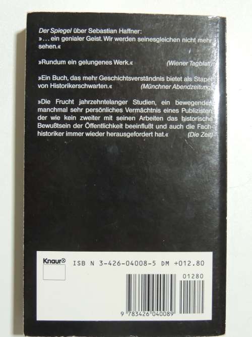 Von Bismarck zu Hitler: Ein Ruckblick - Sebastian Haffner  (German Edition)