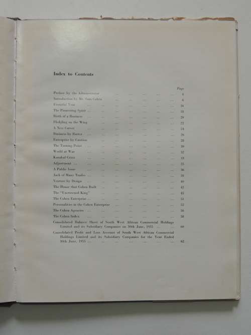 Cohen of South West Africa - Inscribed by Subject