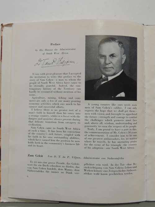 Cohen of South West Africa - Inscribed by Subject