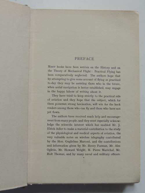 Flying - Some Practical Experiences Gustav Hamel, Charles C Turner 1914, First Edition
