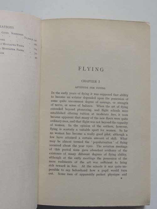 Flying - Some Practical Experiences Gustav Hamel, Charles C Turner 1914, First Edition