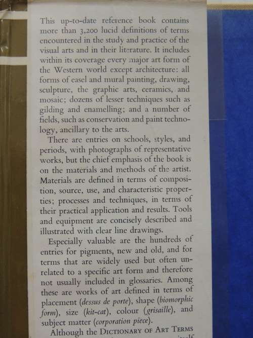 A Dictionary of Art Terms &Techniques, Materials, Methods ofPainting, Drawing, Sculpture Ralph Mayer